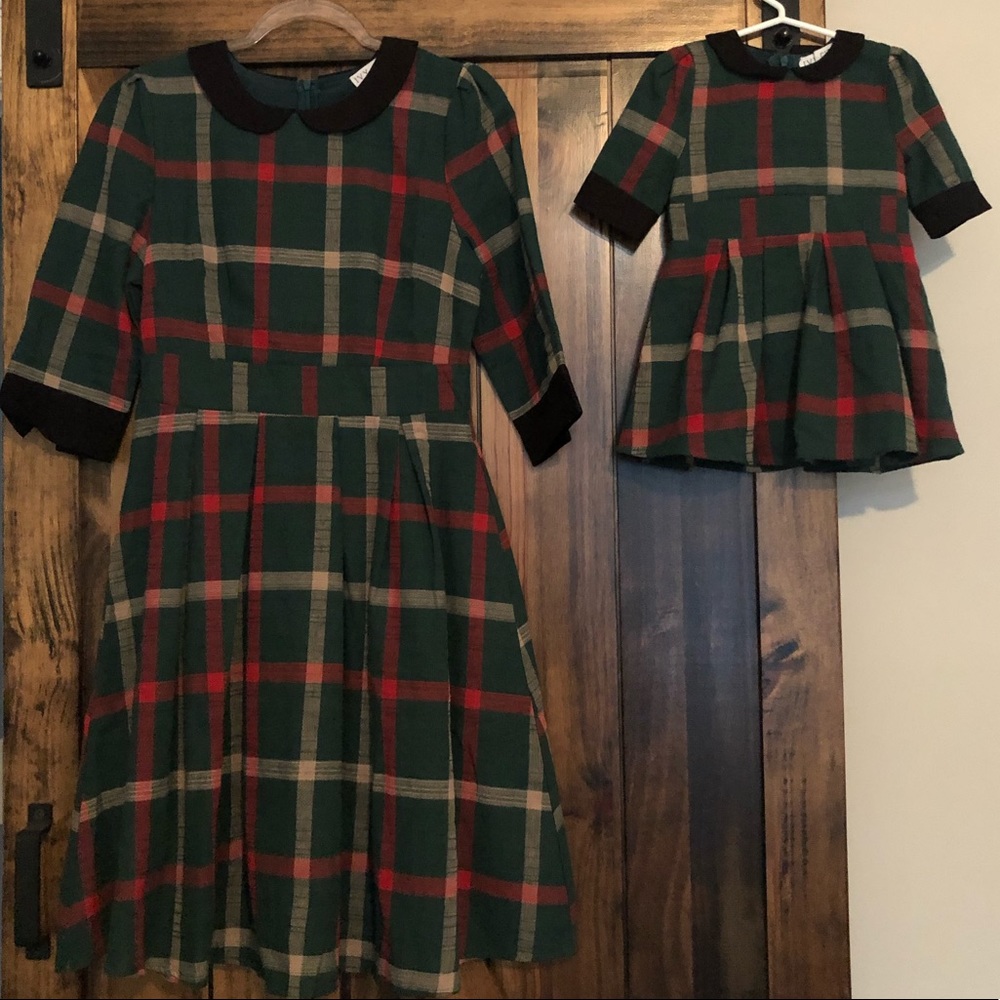 Mini & Me Matching Plaid Christmas Dresses🎄